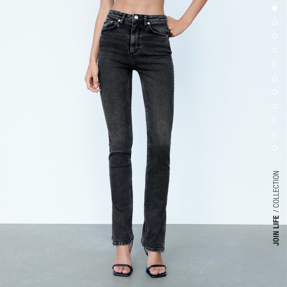 NWT Zara split hem jean